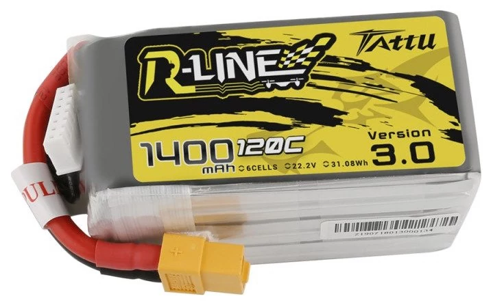 RC batéria - Tattu R-Line 3.0 1400mAh 22,2V 120C 6S1P XT60