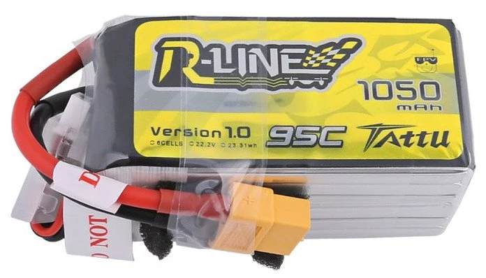 RC batéria - Tattu R-Line 1050mAh 22,2V 95C 6S1P XT60