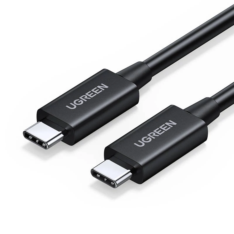 USB-C - kábel USB-C UGREEN US501, Gen3, 100 W, 8K, 0,8 m (čierny)