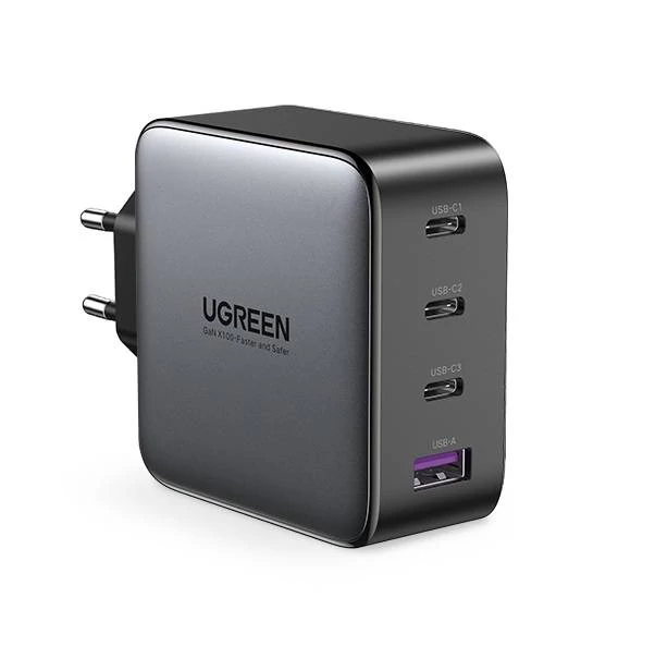 Nástenná nabíjačka UGREEN CD226, USB QC3.0, 3x USB-C, 100 W, PD (čierna)