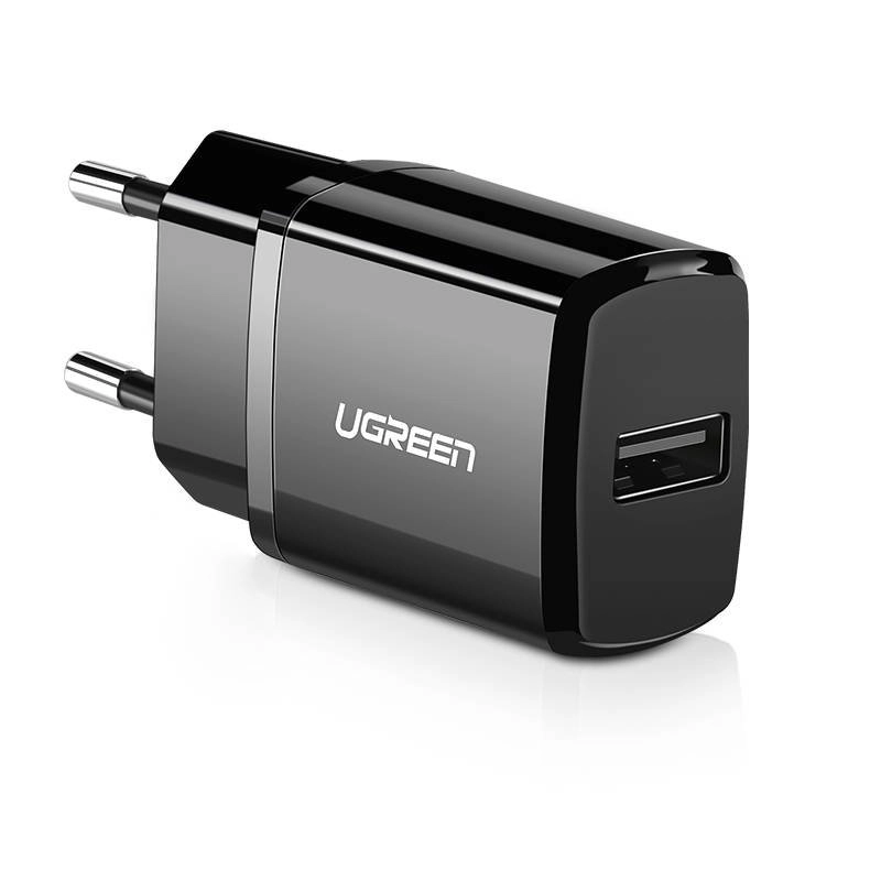 Fali töltő UGREEN ED011, USB, 2.1A (fekete)