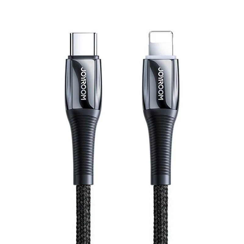Joyroom USB Type C - Lightning kábel, Power Delivery, 20W, 2.4A, 1.2m, fekete (S-1224K2-Black)