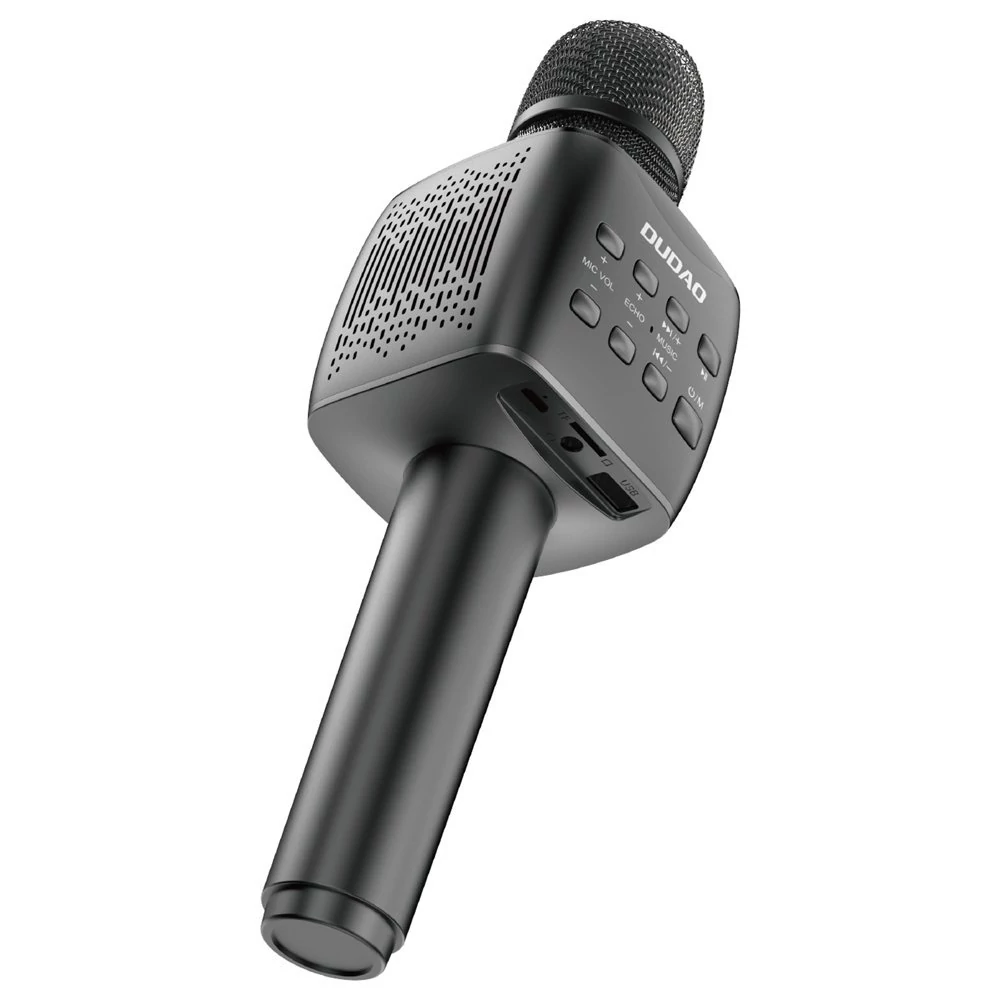 Dudao vezeték nélküli karaoke mikrofon, Bluetooth 5.0, fekete (Y16S)
