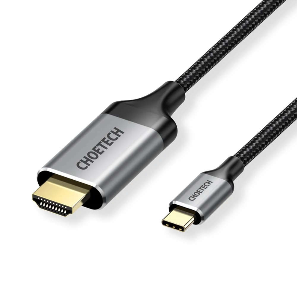 Choetech jednosmerný káblový adaptér USB typu C - HDMI 4K 60Hz, 1,8 m, čierny (CH0021-BK)