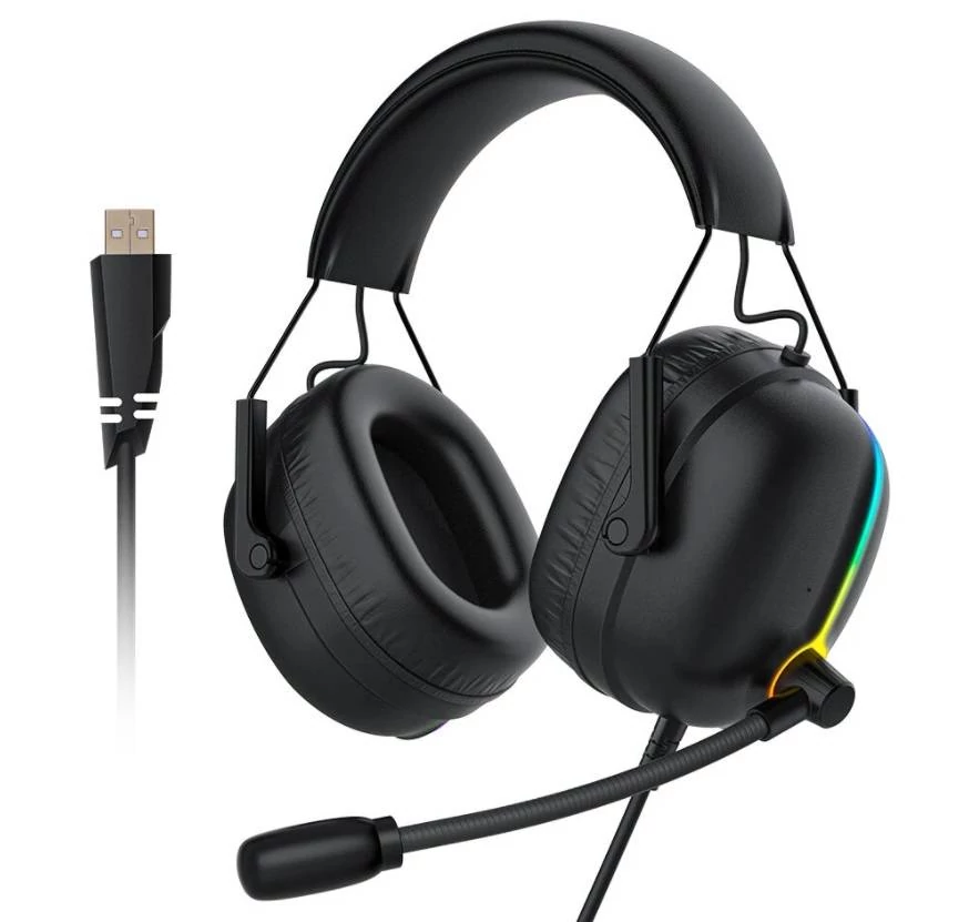 Gamer fejhallgató BlitzWolf AA-GB4, RGB, 7.1 (fekete)