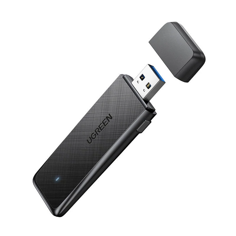 UGREEN CM492 USB adaptér / externý sieťový adaptér, dvojpásmový 2,4 GHz + 5,0 GHz (čierny)
