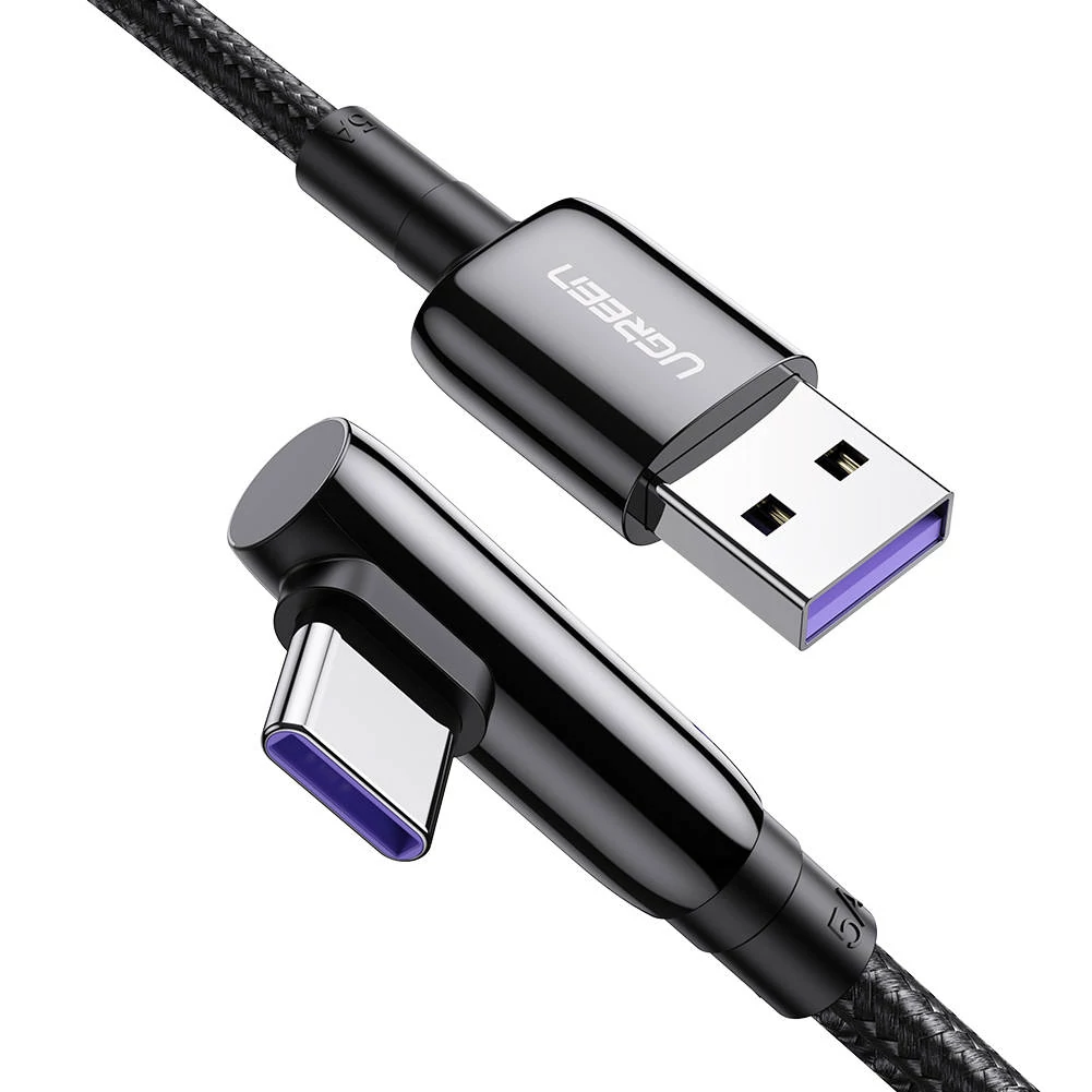 USB - USB-C kábel UGREEN US317 szögletes, 1 m (fekete)