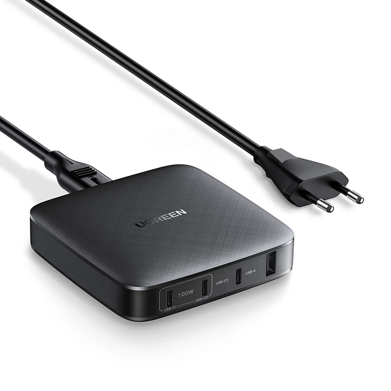 UGREEN CD226 fali töltő, USB QC3.0, 3x USB-C, 100 W, PD (fekete)