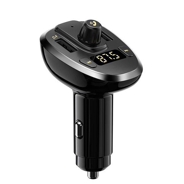 Remax Kimbay FM Transmitter, nabíjačka do auta, 2x USB, 3A, čierna (RCC109-black)