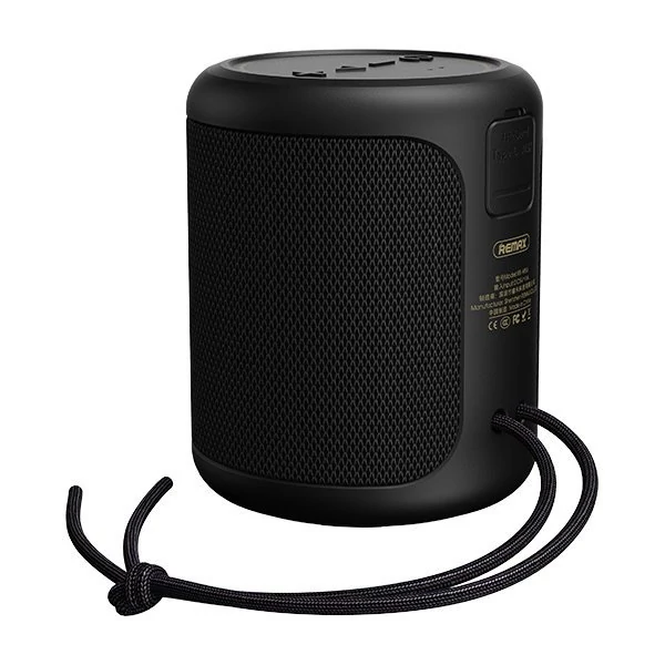Remax Warriors Series vízálló IPX6 hordozható vezeték nélküli Bluetooth 5.0 hangszóró, 10W, 1500mAh, fekete (RB-M56-BK)