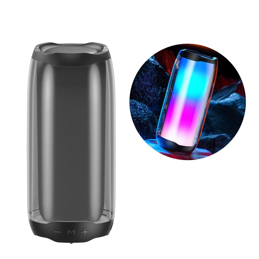 WK Design hordozható vezeték nélküli Bluetooth 5.0 hangszóró, RGB, 2000mAh, fekete (D31-black)