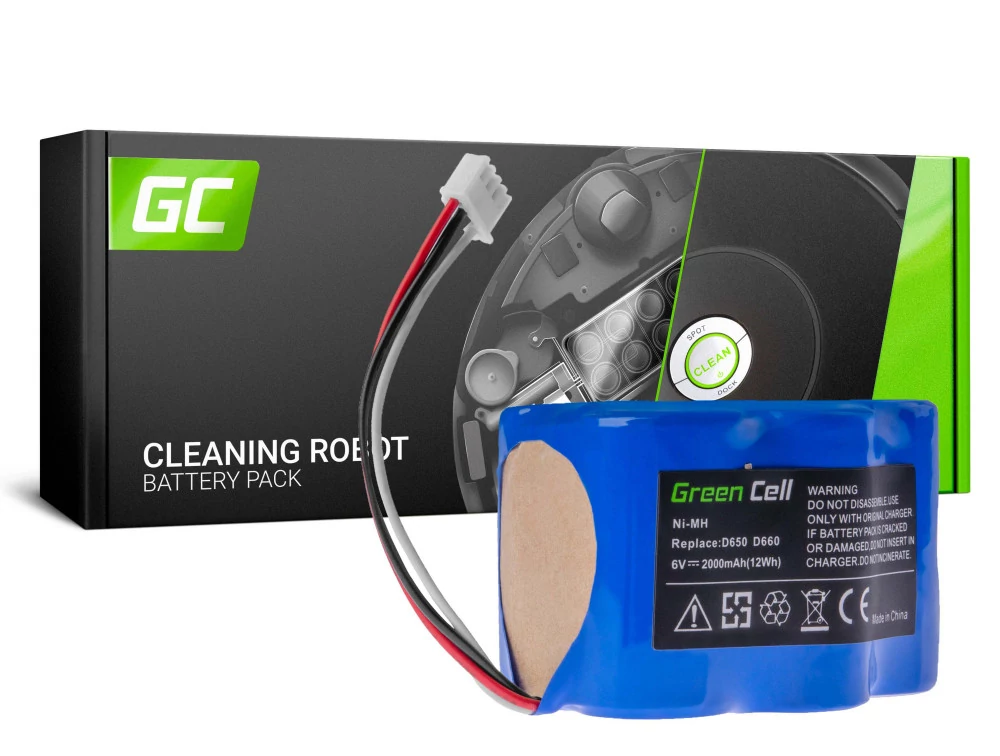 Green Cell robotporszívó akkumulátor Ecovacs D66 D68 D73 D76 D650 D660 D680 D710 D720 D730 D760 6V 4.5Ah
