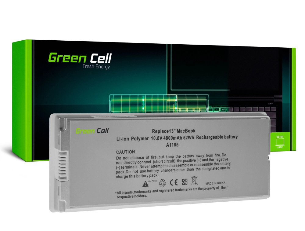 Green Cell Battery A1185 for Apple MacBook 13 A1181 (2006, 2007, 2008, 2009)