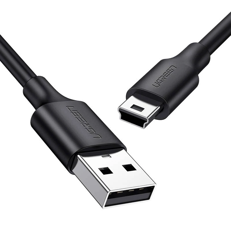 UGREEN US132 USB - mini USB kábel, 0,5 m (čierny)