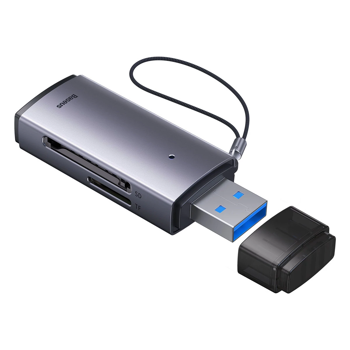 Adaptér série Baseus Lite Čítačka kariet SD / TF USB, sivá (WKQX060013)