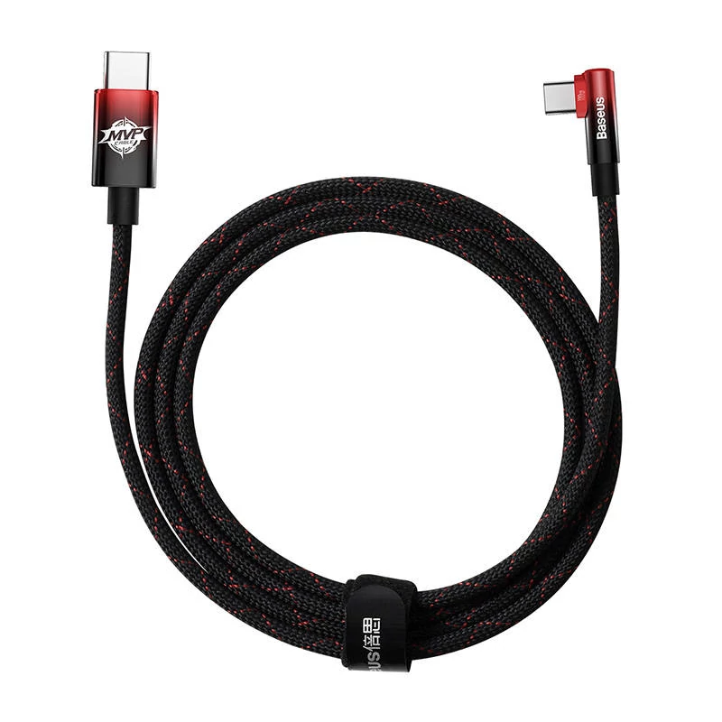 Kábel Baseus MVP2 USB-C na USB-C, 100 W, 2 m (čierny/červený)