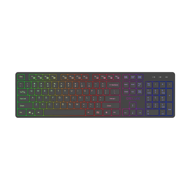 Delux SK800GL Vezeték nélküli vékony billentyűzet 2.4G csendes RGB