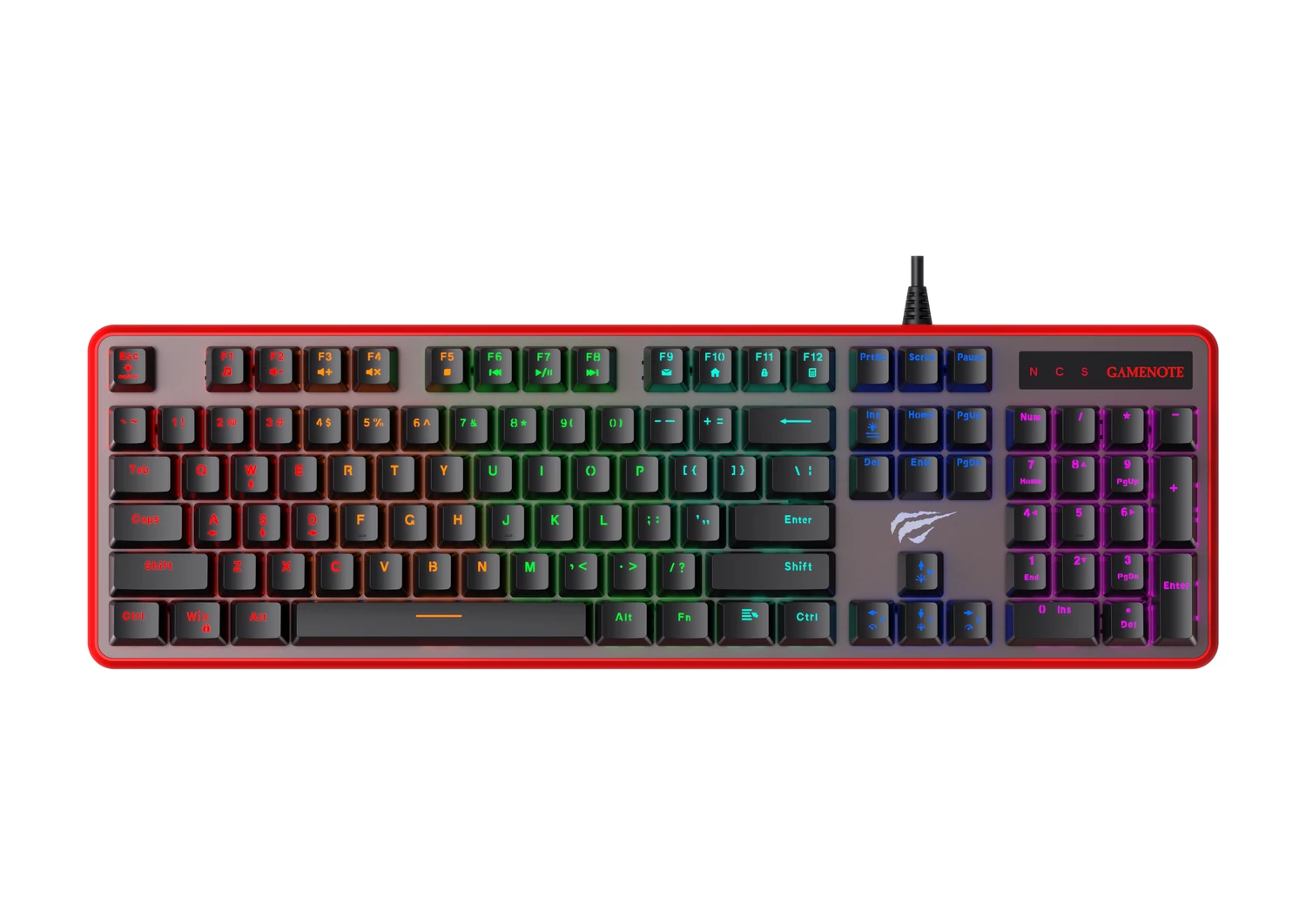Havit KB870L mechanikus gamerbillentyűzet RGB (fekete)