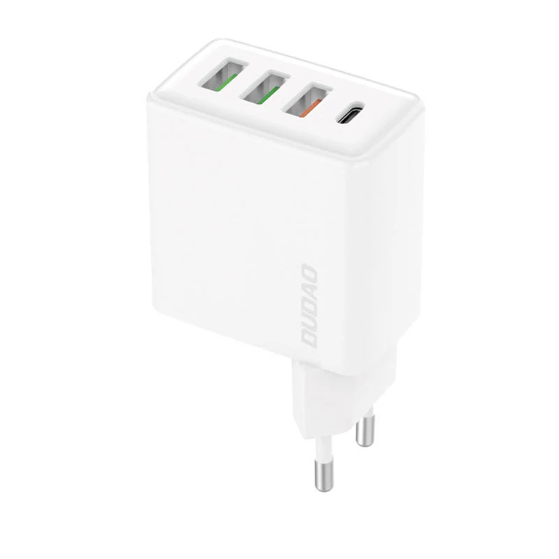 Dudao A5HEU 3x USB + USB-C, PD 20W (biela) cestovná nabíjačka