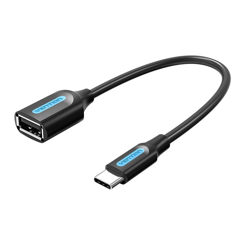 Vention CCSBB Adapter USB-C 2.0 M és F USB-A OTG 0.15m (fekete)