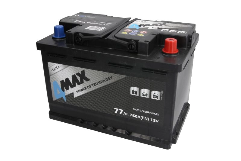 4MAX BAT77/760R/4MAX 77Ah 760A R+ Car Battery