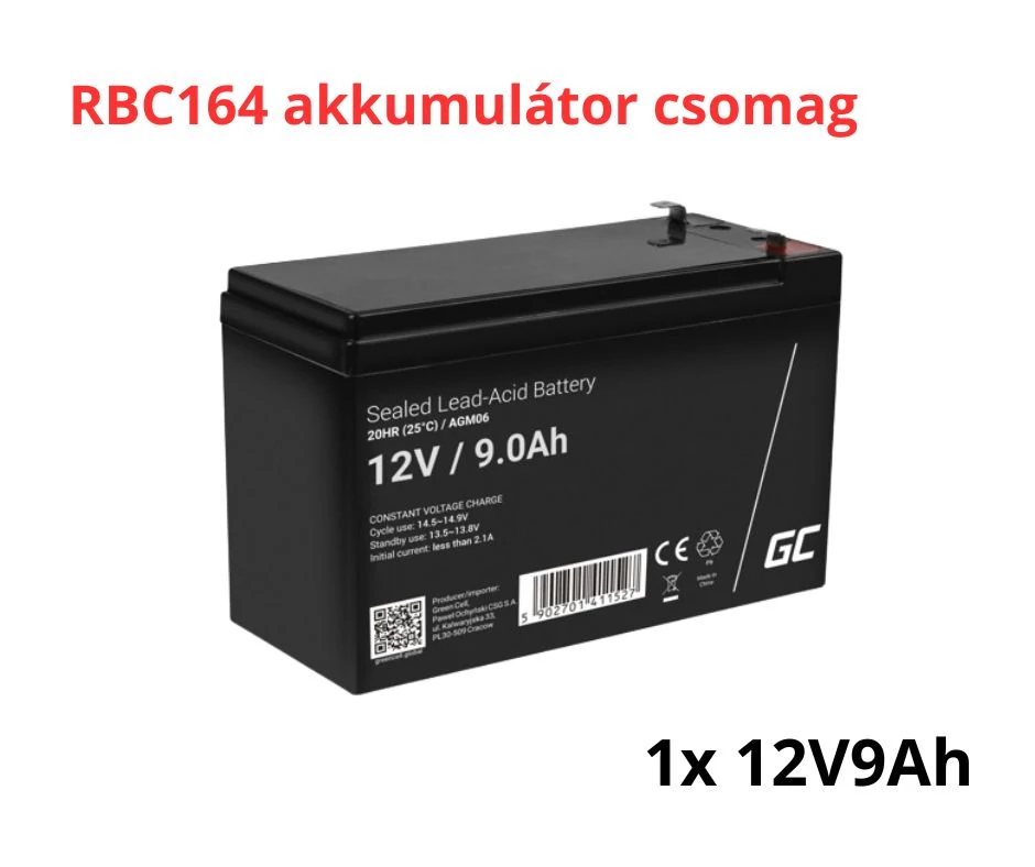 APC APCRBC164 náhradný akumulátor (1x 12V 9Ah)