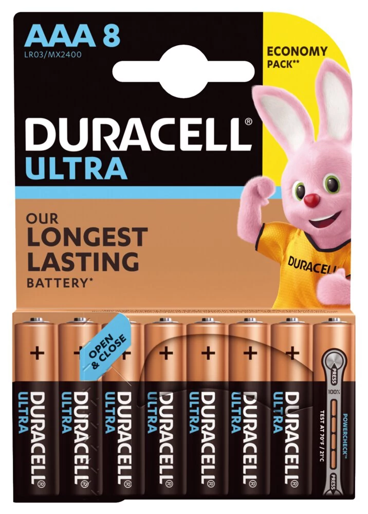 Duracell Alkalický Batéria Ultra Power LR03 /AAA 8 kus
