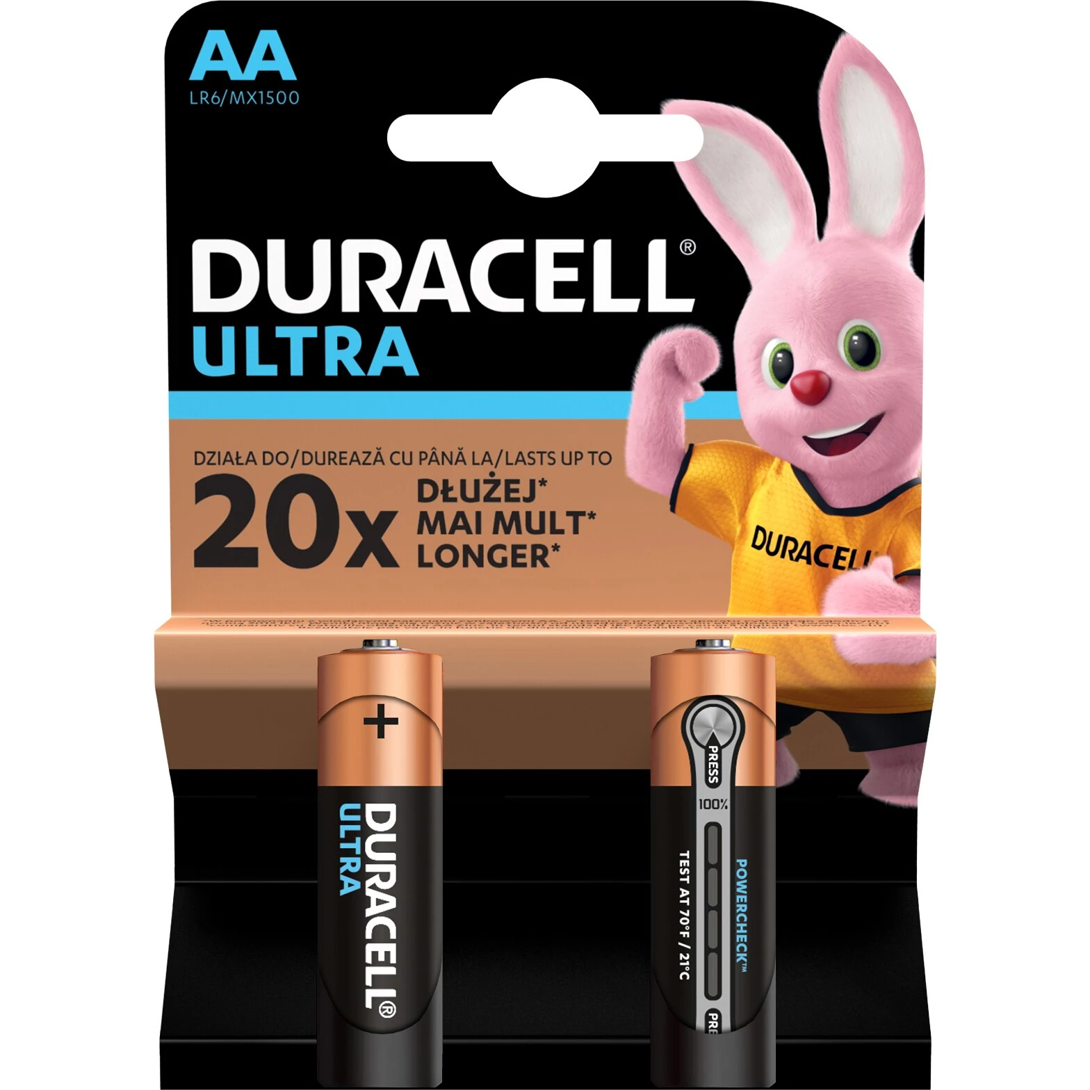 Alkalické batérie Duracell Ultra AA MX1500 (LR6) bl/2