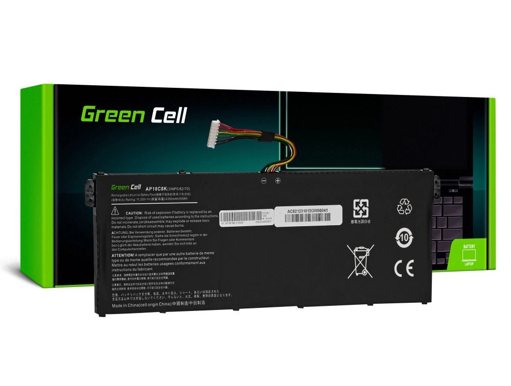 Green Cell AP18C4K AP18C8K akkumulátor Acer Aspire 3 A315-23 5 A514-54 A515-57 Swifthez 1 SF114-34 3 SF314-42 SF314-43 SF314-57