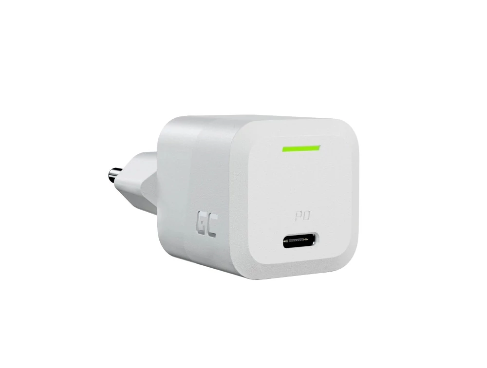 Nabíjačka Green Cell 33W GaN GC PowerGan pre notebook, MacBook, Iphone, tablet, Nintendo Switch - napájanie cez USB-C - Biela