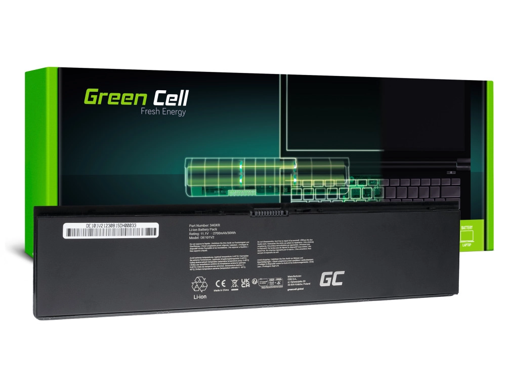 Green Cell Laptop akkumulátor 34GKR, F38HT, Dell Latitude E7440