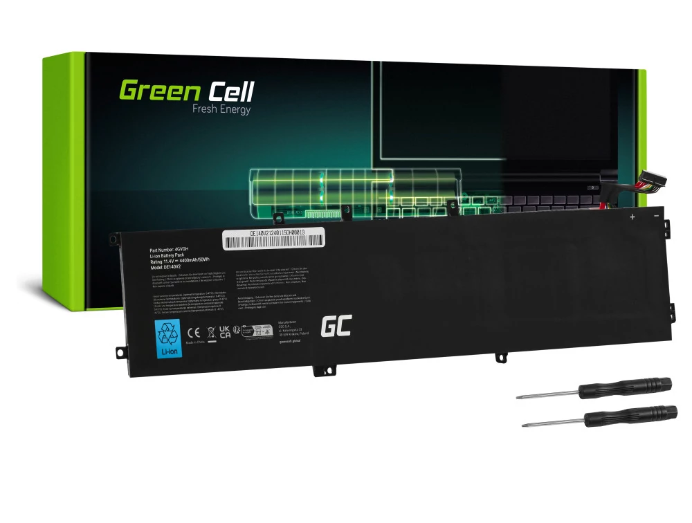 Zelená batéria 4GVGH pre Dell XPS 15 9550, Dell Precision 5510