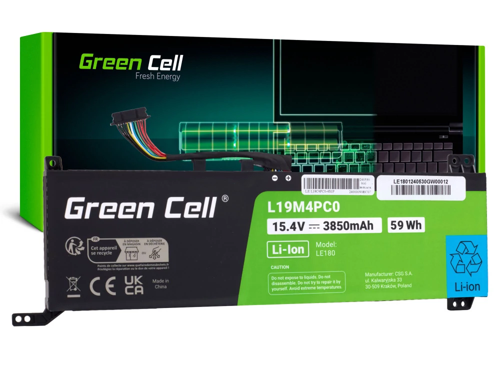 Green Cell akkumulátor L19M4PC0, Lenovo Legion 5P-15IMH05 5P-15IMH05H 5-15IMH05 5-15IMH05H 5-15ARH05 5-15ARH05H