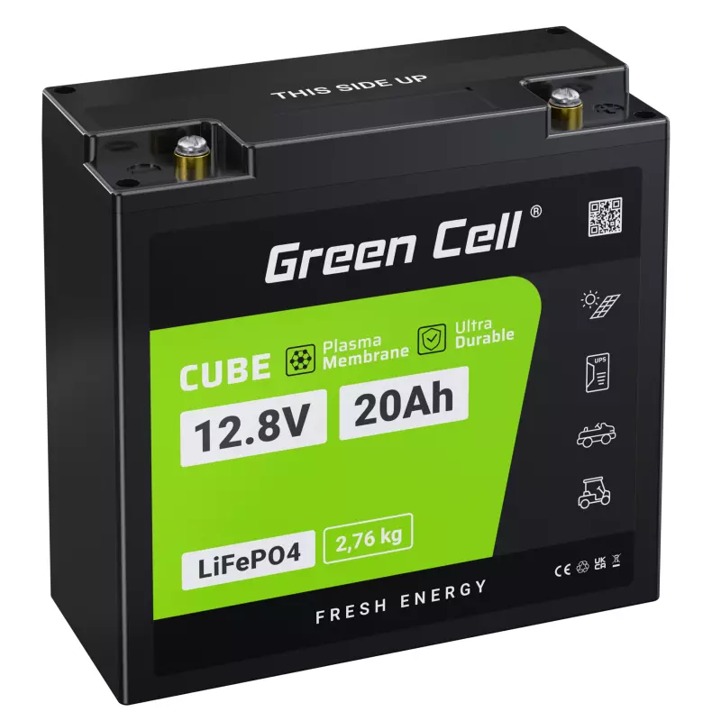 akkumulátor/akku LiFePO4 20Ah 12.8V 1280Wh Lítium-vasfoszfát, fotovoltaikus, napelemes rendszerű kempingautóhoz CAV05