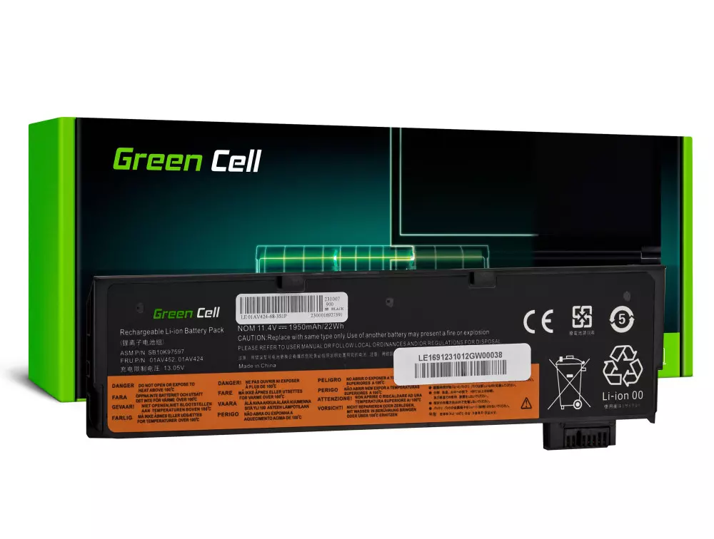Baterie pentru laptop Green Cell 01AV422, 01AV490, 01AV491, 01AV492, Lenovo ThinkPad T470 T480 T570 T580 T25 A475 A485 P51S P52S