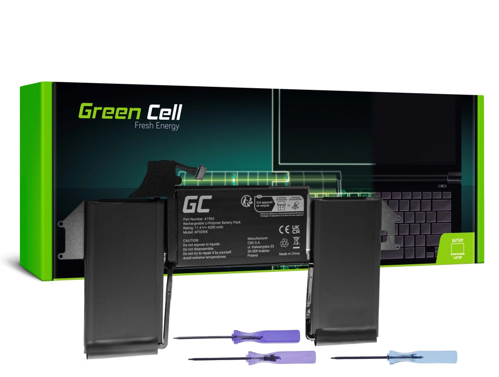 Green Cell Akkumulátor A1965, Apple MacBook Air 13 A1932 A2179 (2018, 2019, 2020)