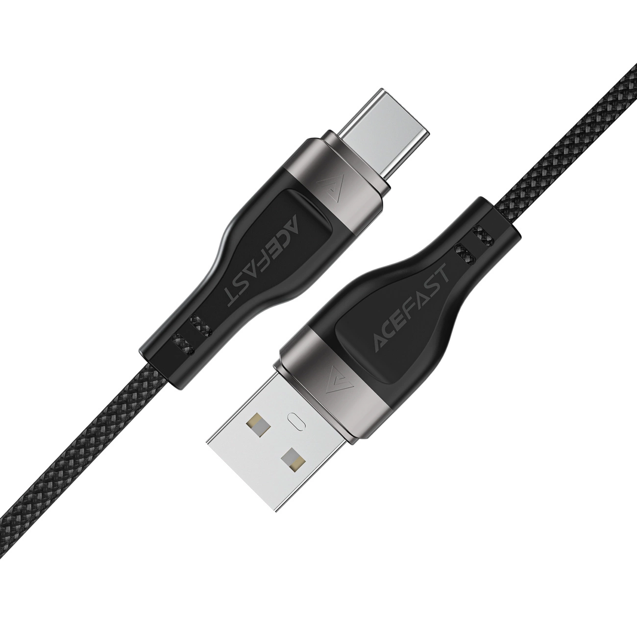 Acefast C11-04 USB-A - USB-C 3A kábel 1,2m magnetický opletený - čierny
