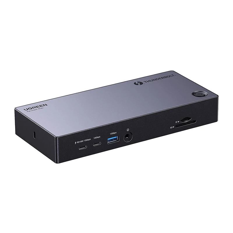 13-v-1 Ugreen Revodok Max 313 Thunderbolt 4 Dokovacia Stanica – 2x USB 3.0, USB 3.2, USB-C 3.2, HDMI 2.1, DisplayPort 1.4, SD/microSD, RJ45, 3.5mm AUX, 140W PD