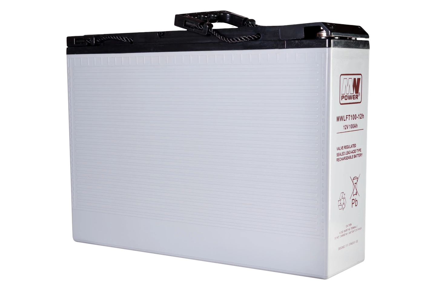 MPLPower AGM MWLFT batéria VRLA 12V/100Ah (394x110x286mm) Predný terminál