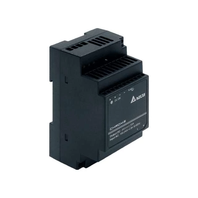 Zdroj DELTA DRC-24V30W1AZ, Delta DIN lišta 24V/1,25A, CHROME, , II klasa ochronności