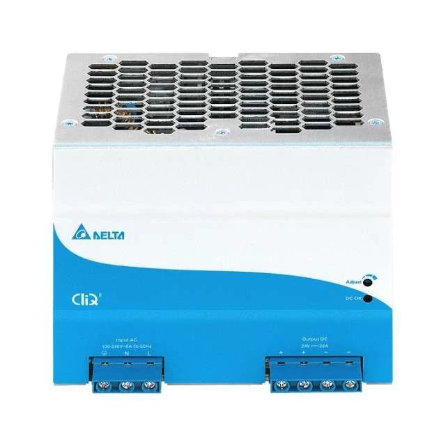 Power supply DELTA DRP024V480W1BN, Delta DIN rail mount 24V/20A, CLIQ II, High efficiency