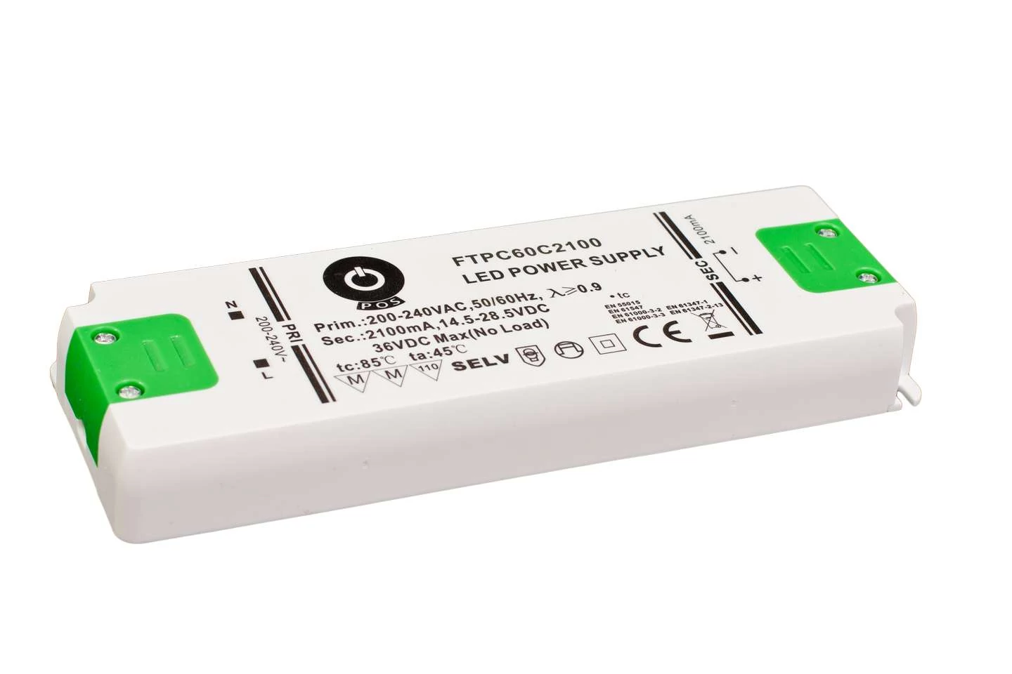 Napájací zdroj POS FTPC60C700, ovládač POS LED 700mA/43-86VDC, CC, plastové puzdro