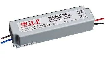 Napájací zdroj GLP GPC-60-1050, prúdový ovládač 1050mA/12-60V, CC, bez PFC, plastový krytie IP67
