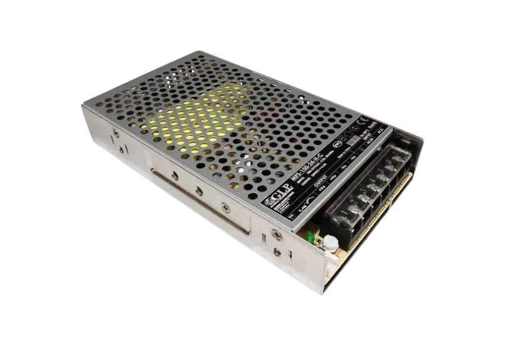 GLP MFS-150-24-HC, GLP: Zapuzdrený napájací zdroj 24 V/6,3 A/151,2 W, PFC, Uin = 85 – 305 V AC / 120 – 430 V DC, Kryt pre svorkovnicu