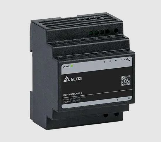 Napájací zdroj DELTA DRC-48V100W1RZ, montáž na DIN lištu Delta 48V/1,92A, chróm II