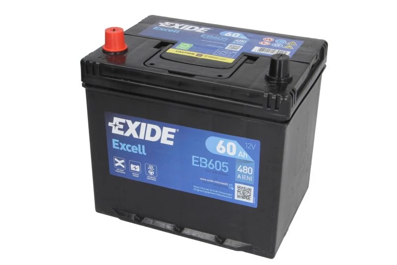 EXIDE EB605 60Ah 480A Ľavý + Autobatéria