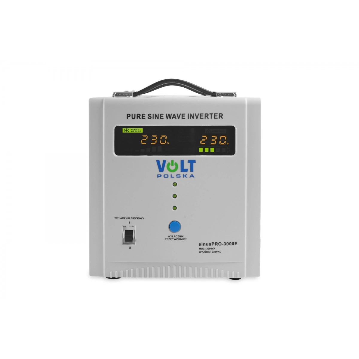 Volt Polska SINUS PRO 3000 E 48/230V Inverter feszültségátalakító beépített UPS Szünetmentes tápegység (2100/3000W) - Fehér