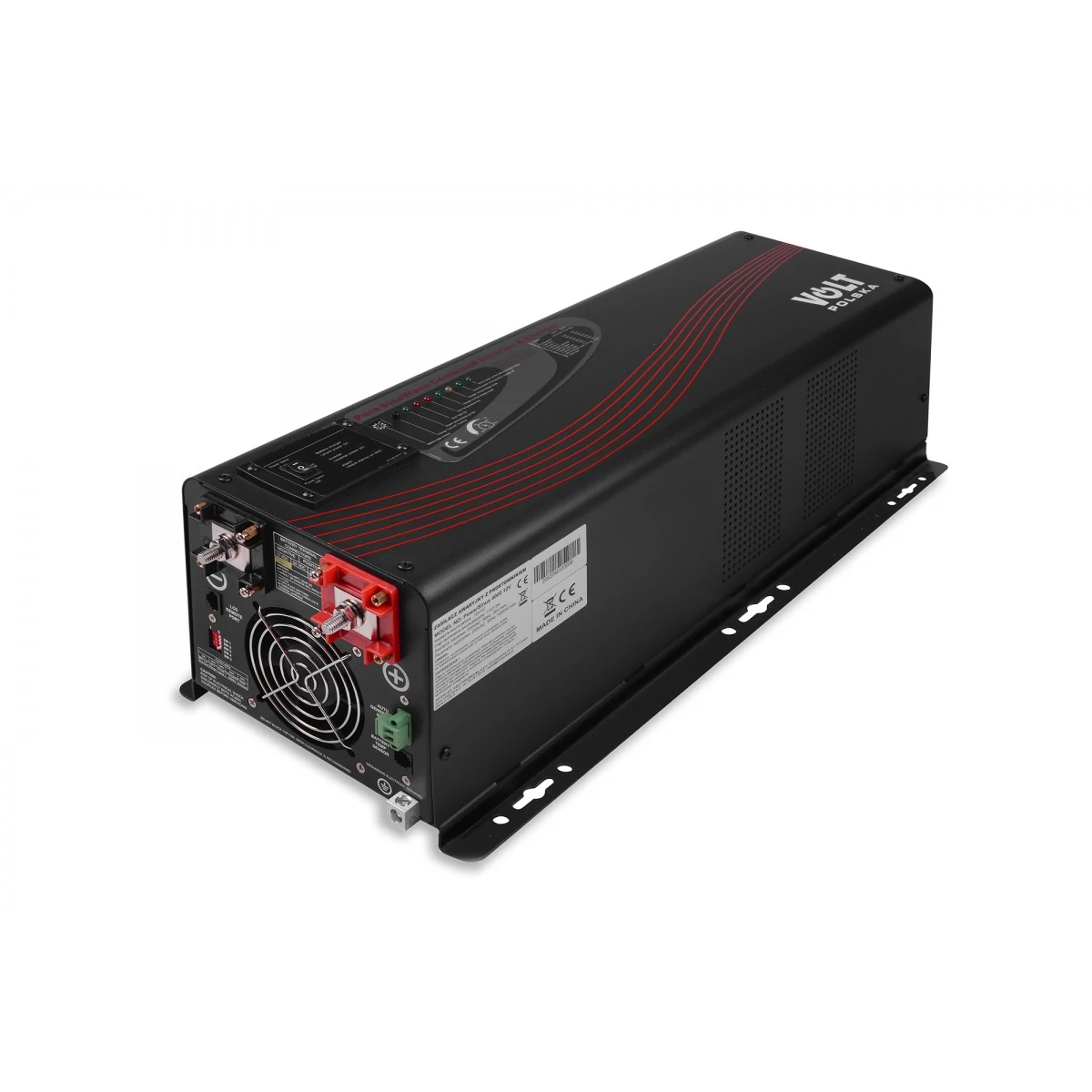 Volt Polska Power Sinus 4000 12/230V Convertizor de tensiune Inverter Convertizor de tensiune UPS încorporat Sursă de alimentare neîntreruptă (4000/12000) - Negru