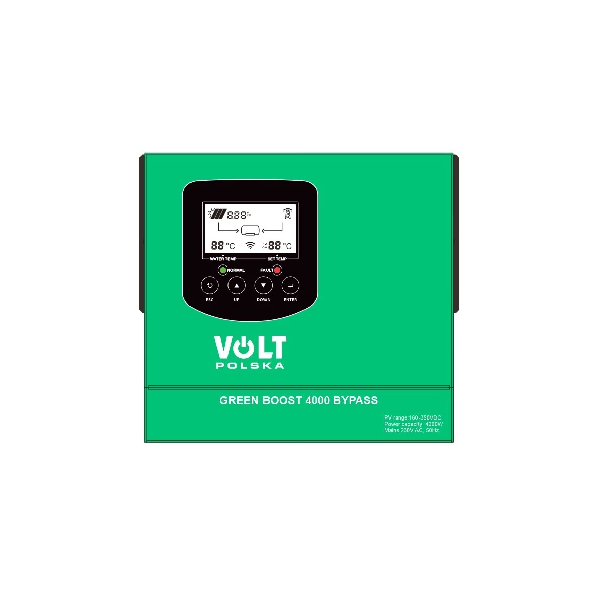 Volt Polska GREEN BOOST 4000 BYPASS (160-350VDC) Panou solar cu undă sinusoidală modificată Convertor colector solar Invertor solar