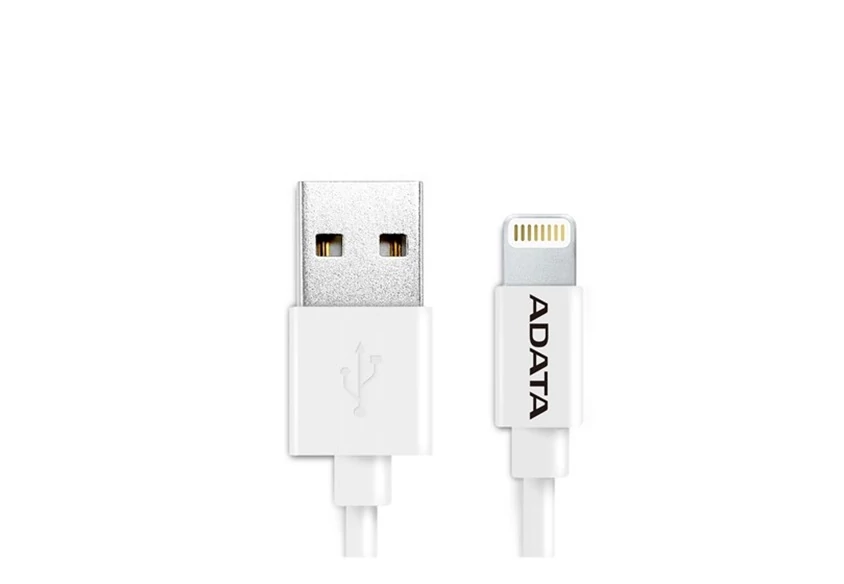 Adata dátový a nabíjací kábel Lightning 1 m biely 2,4 A